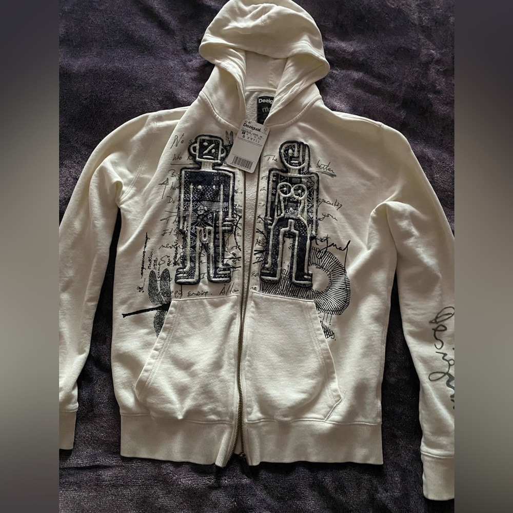 Desigual zip up hoodie, men, small